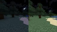 Without vs with Fullbright Resource pack (Image via Mojang & worldresourcepack)